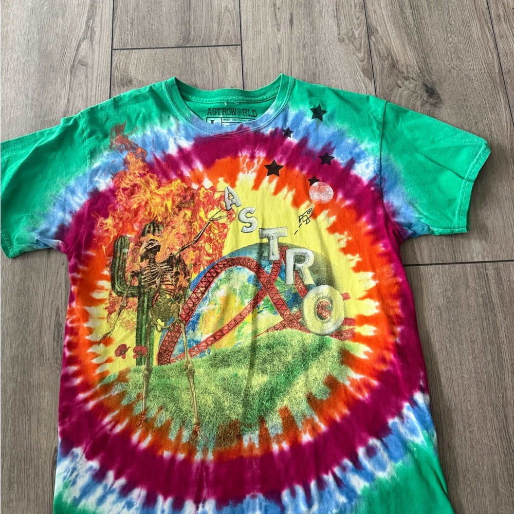 Travis Scott Multicolor Tie-Dye Astro T-Shirt